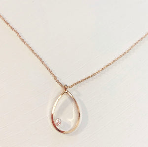 18K Drop Dia - Gold