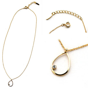18K Drop Dia - Gold